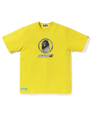 T Shirts Bape Logo Jaune Homme | HQR-88464073